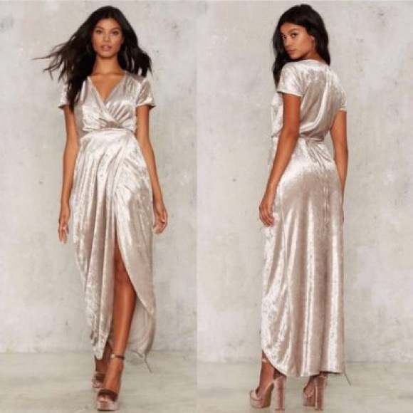 Nasty Gal Velvet Dress - Picture 1 of 3